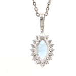 Diamond Aquamarine Pendant