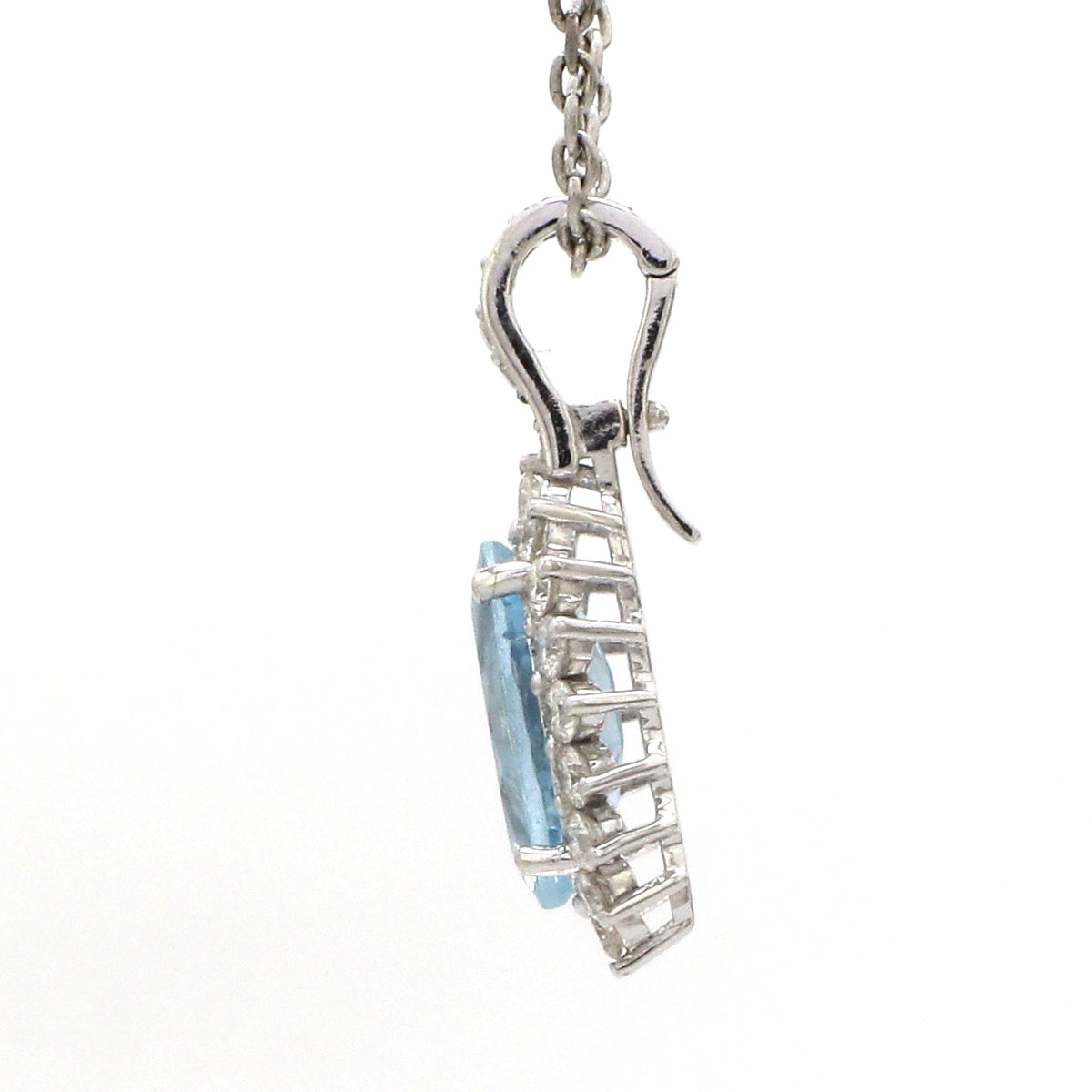 Diamond Aquamarine Pendant