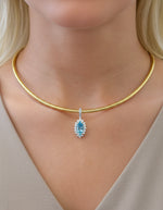 Diamond Aquamarine Pendant