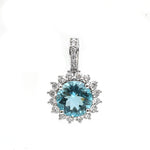 Aquamarine Diamond Pendant