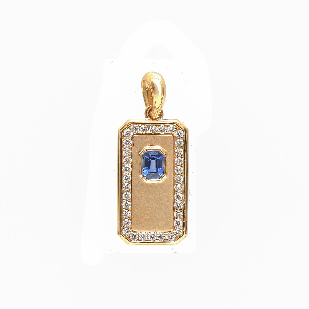 Blue Sapphire Diamond Pendant