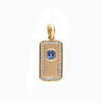 Blue Sapphire Diamond Pendant