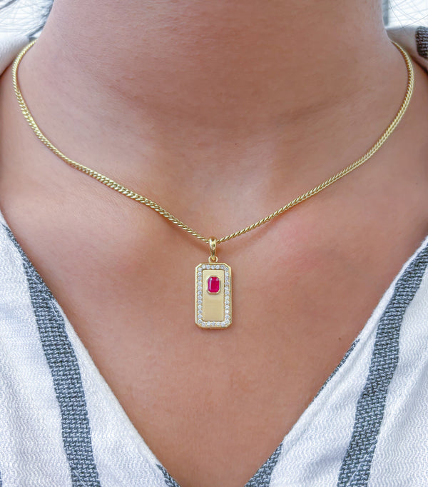 Ruby Diamond Pendant