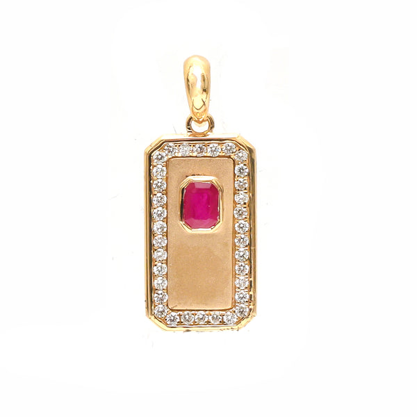 Ruby Diamond Pendant