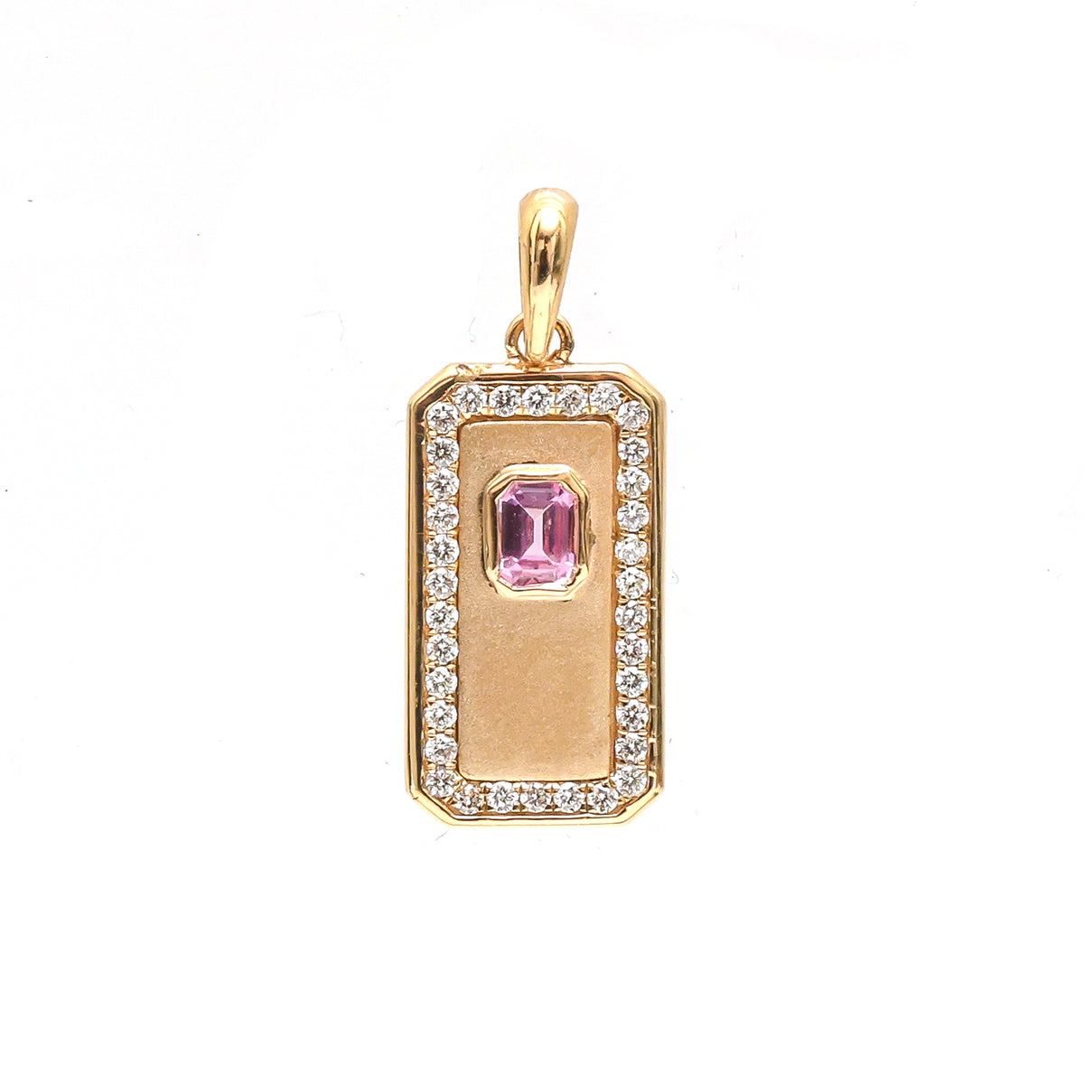 Diamond Pink Sapphire Pendant