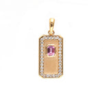 Diamond Pink Sapphire Pendant