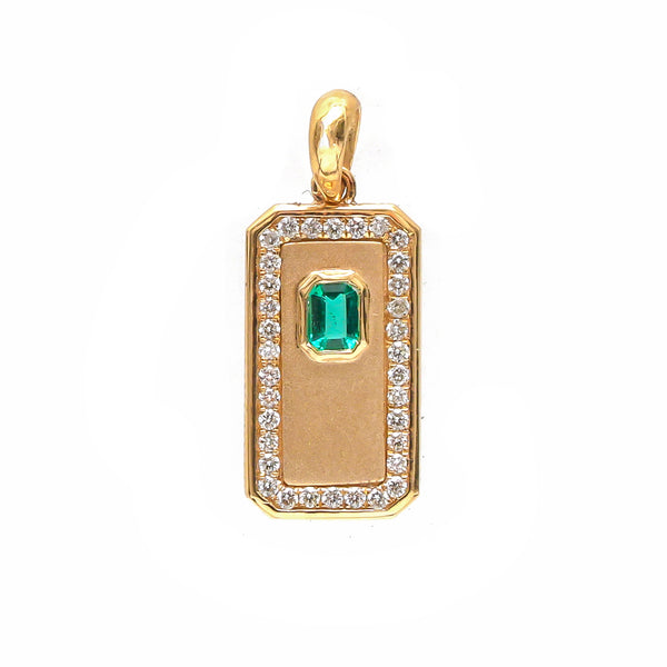 Diamond Emerald Pendant