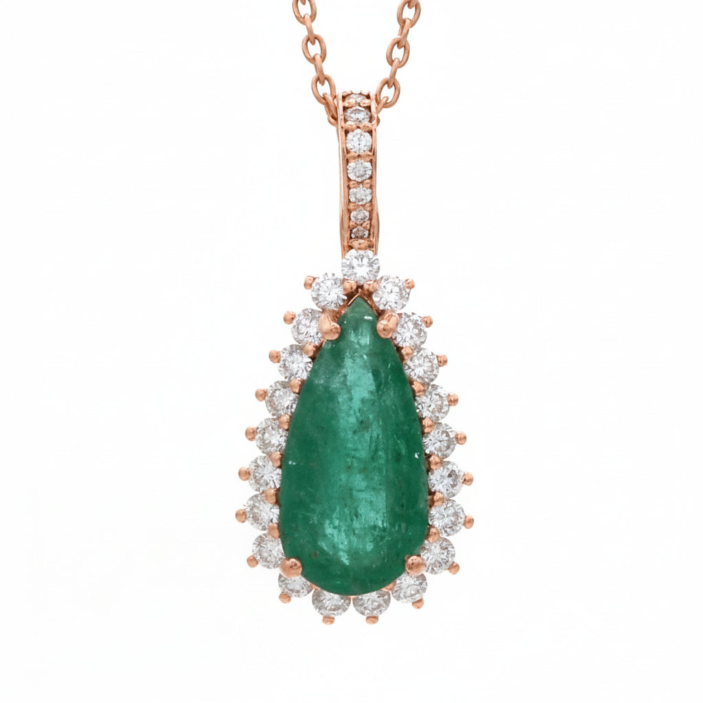 Diamond Emerald Pendant