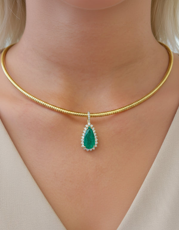 Diamond Emerald Pendant