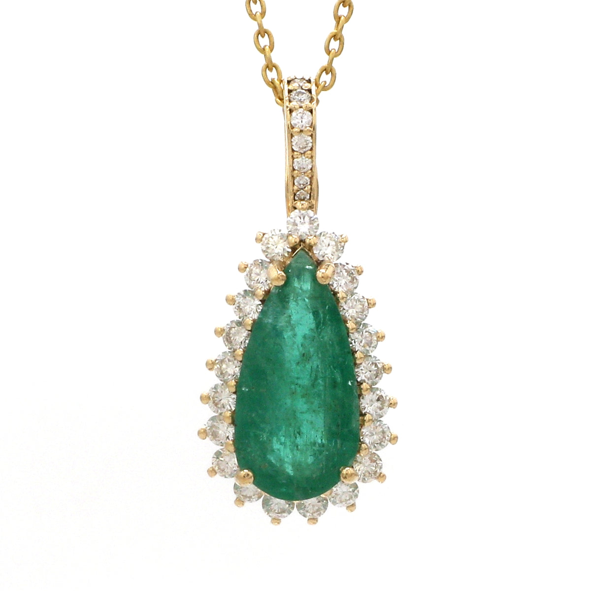 Diamond Emerald Pendant