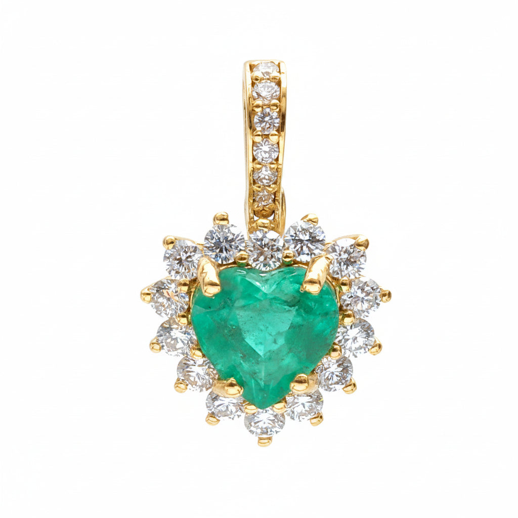 Emerald Diamond Pendant