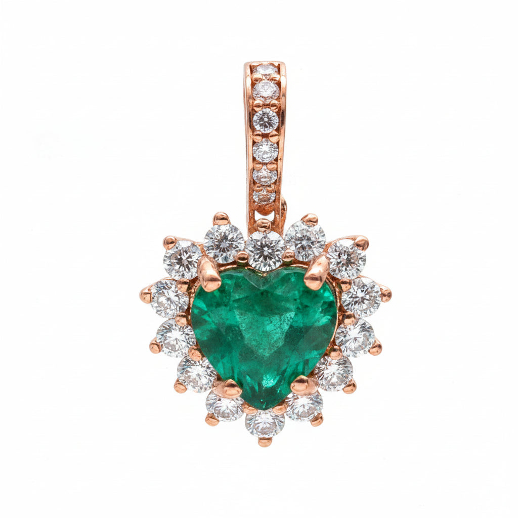 Emerald Diamond Pendant