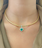 Emerald Diamond Pendant