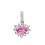 Pink Sapphire Diamond Pendant