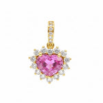 Pink Sapphire Diamond Pendant