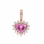 Pink Sapphire Diamond Pendant