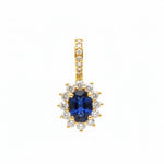 Blue Sapphire Diamond Pendant