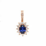 Blue Sapphire Diamond Pendant