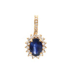 Blue Sapphire Diamond Pendant