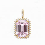Kunzite Diamond Pendant