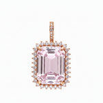 Kunzite Diamond Pendant