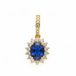 Blue Sapphire Diamond Pendant