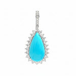 Turquoise Diamond Pendant