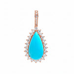 Turquoise Diamond Pendant