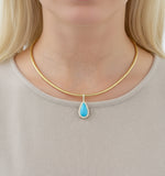 Turquoise Diamond Pendant
