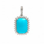 Turquoise Diamond Pendant