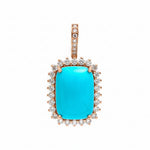 Turquoise Diamond Pendant