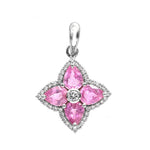 Pink Sapphire Diamond Pendant