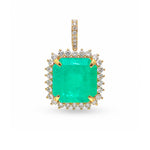 Colombian Emerald Diamond Pendant