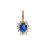 Blue Sapphire Diamond Pendant