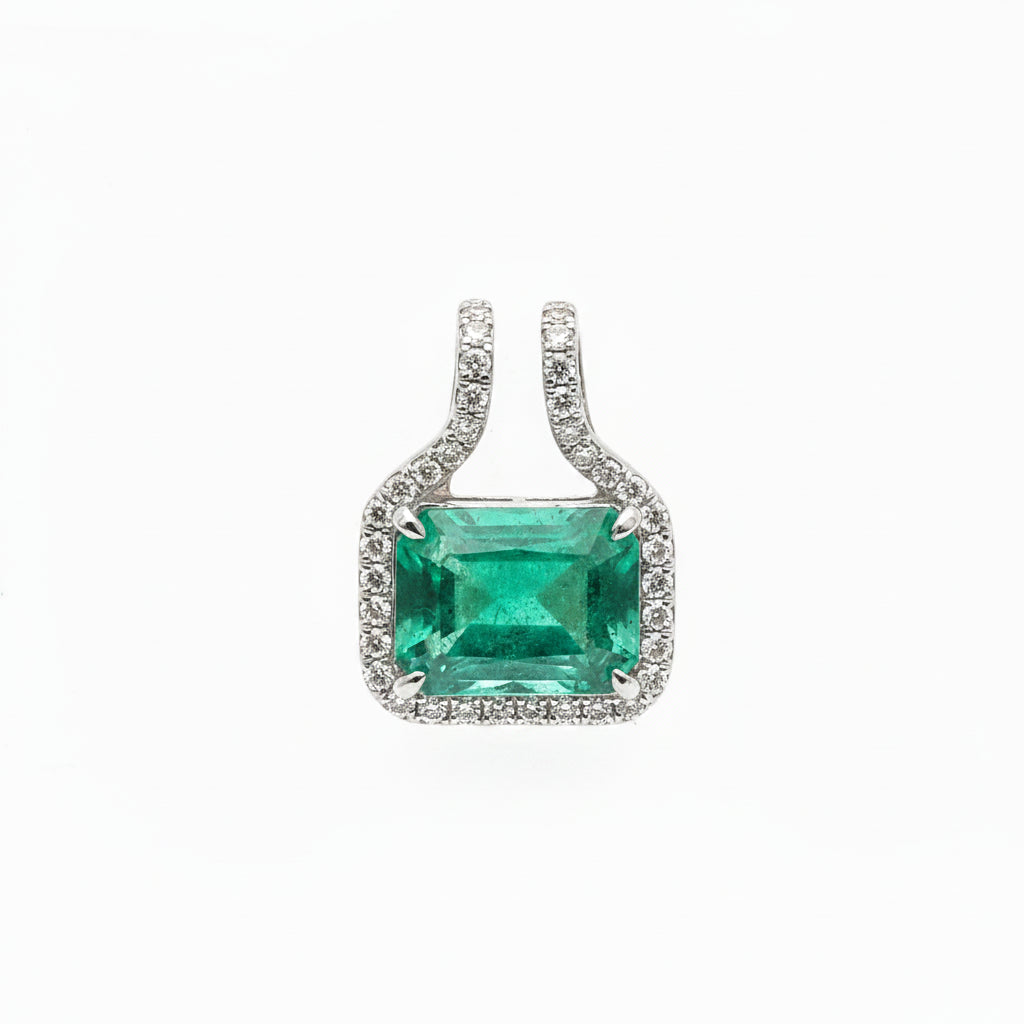 Emerald Diamond Pendant