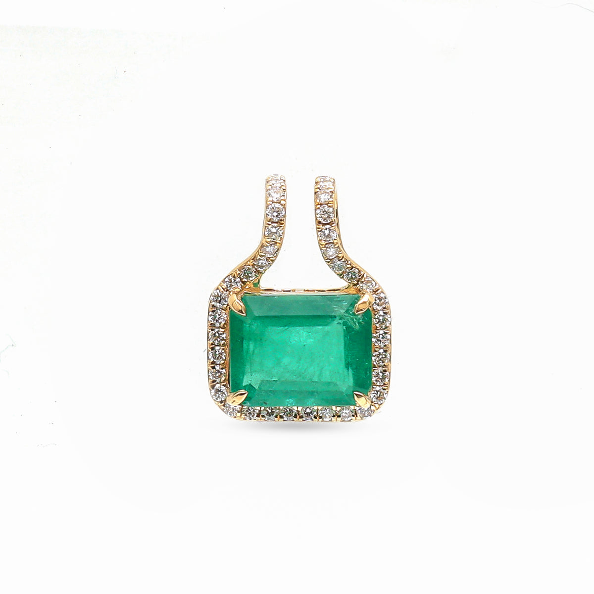 Emerald Diamond Pendant