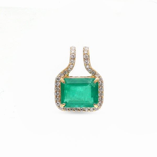 Emerald Diamond Pendant