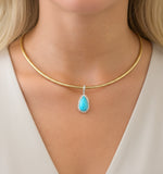 Turquoise Diamond Pendant