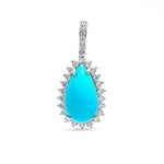 Turquoise Diamond Pendant