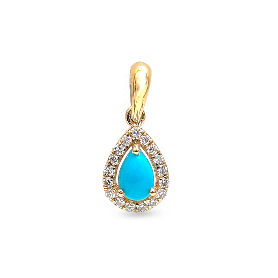 Turquoise Diamond Pendant