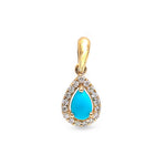 Turquoise Diamond Pendant