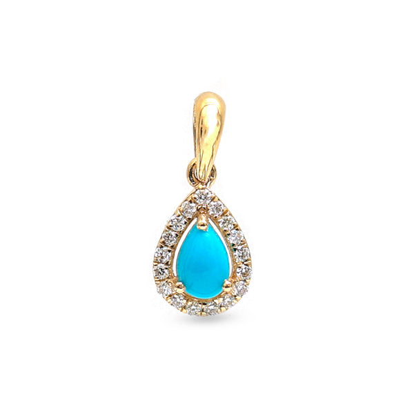 Turquoise Diamond Pendant