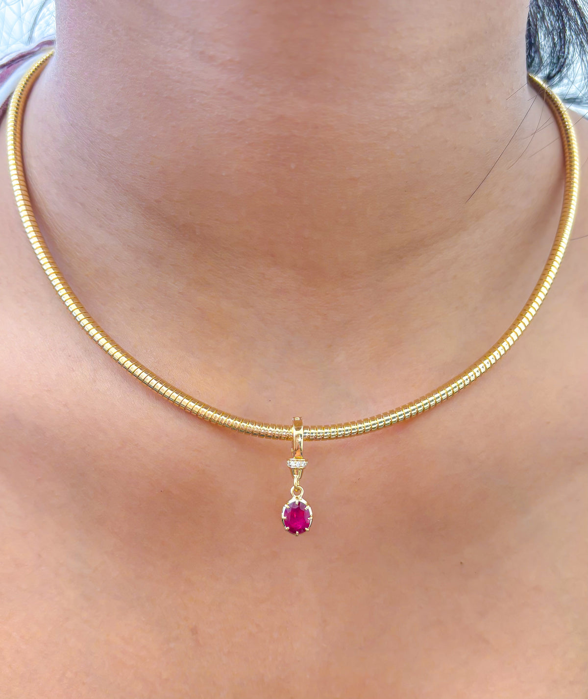 Ruby Diamond Pendant