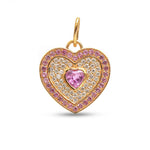 Pink Sapphire Diamond Pendant