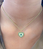 Emerald Diamond Pendant