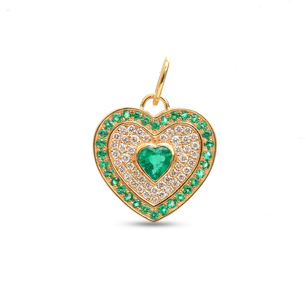 Emerald Diamond Pendant