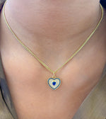 Blue Sapphire Diamond Pendant