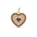Blue Sapphire Diamond Pendant