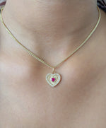 Ruby Diamond Pendant