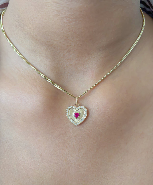 Ruby Diamond Pendant